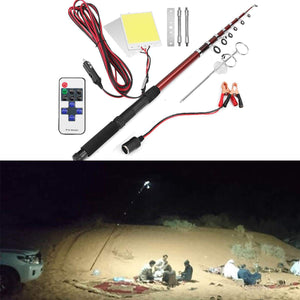 3.75M 12V Telescopic LED Fishing Rod Outdoor Lantern with Remote Control